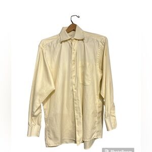 Joseph Abboud Long Sleeve Button Down in Yellow Combed Cotton Men’s Size 16